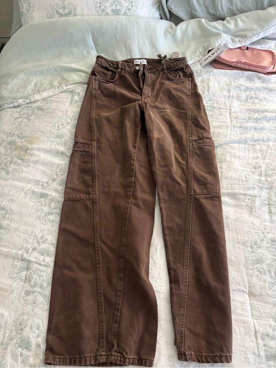 Zara Other - Zara women Brown Cargo Wide-Leg Pants
